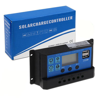 ভালো দাম 12V 24V 30A 20A 10 Amp PWM সৌর চার্জ নিয়ামক 2 ইউএসবি 5V 2A এমসিইউ নিয়ন্ত্রণ অনলাইন