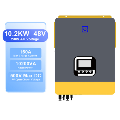ভালো দাম 10.2kW 48V সোলার হাইব্রিড ইনভার্টার MPPT এবং WiFi সহ অনলাইন