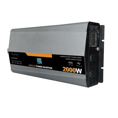 ভালো দাম 2000W 12V/24V থেকে 110V/120V খাঁটি সাইন ওয়েভ পাওয়ার সোলার ইনভার্টার অনলাইন