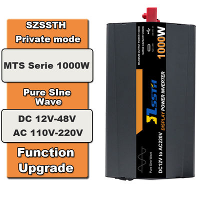 1000 ওয়াট 1kw খাঁটি সাইন ওয়েভ ইনভার্টার ডিসি 12V 24V এসি 110V 220V 230V ইউএসবি2.4A টাইপ সি সহ