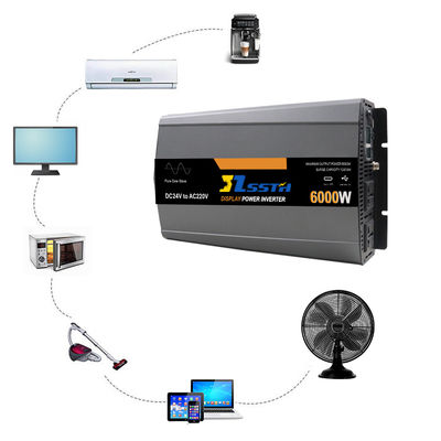 ভালো দাম 5000W 6000W খাঁটি সাইন ওয়েভ পাওয়ার ইনভার্টার ডিসি 12V 24V 48V থেকে এসি 110V 220V 230V অনলাইন