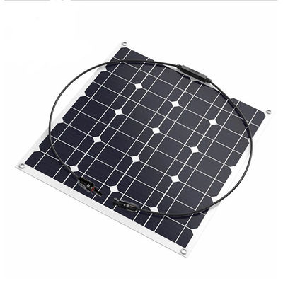 ছোট শক্তিশালী 12v 50w সৌর প্যানেল সেমি নমনীয় একক স্ফটিক সৌর প্যানেল