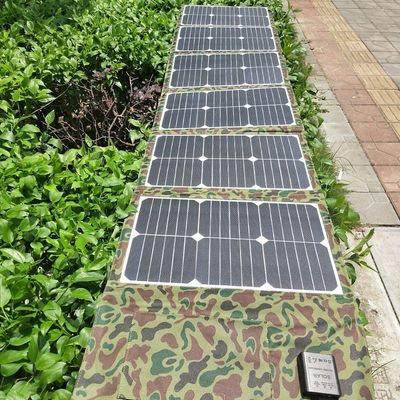 বহনযোগ্য ভাঁজযোগ্য সৌর প্যানেল 120W 100W বহিরঙ্গন হাইকিং জন্য ভাঁজ সৌর প্যানেল