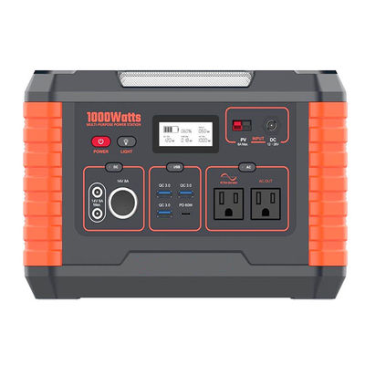 এসি 220v/240v/110v 1000W পোর্টেবল পাওয়ার স্টেশন স্মার্ট জরুরী সৌর শক্তি জেনারেটর