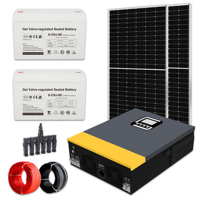 ভালো দাম একক স্ফটিক সিলিকন সৌর প্যানেল সহ 1kw অফ গ্রিড সৌর শক্তি সিস্টেম অনলাইন