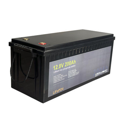 বিল্ট ইন BMS LiFePo4 সৌর ব্যাটারি 12V 200Ah লিথিয়াম আয়রন ফসফেট সৌর ব্যাটারি
