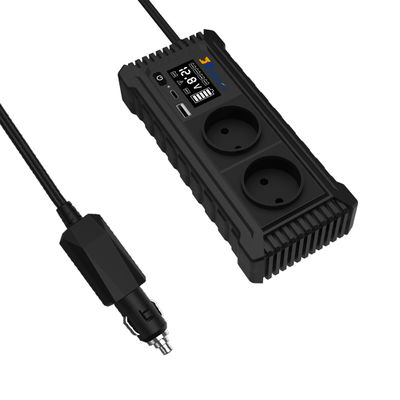 200W পোর্টেবল 12V থেকে 110V 220V বিশুদ্ধ সাইন ওয়েভ গাড়ি পাওয়ার ইনভার্টার