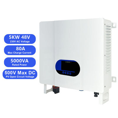 সর্বোচ্চ পিভি ভোল্টেজ 450V 5Kva 48V এমপিপিটি সৌর চার্জ নিয়ন্ত্রক হাইব্রিড ইনভার্টার -35C 45C সর্বোত্তম সৌর শক্তি পরিচালনার জন্য