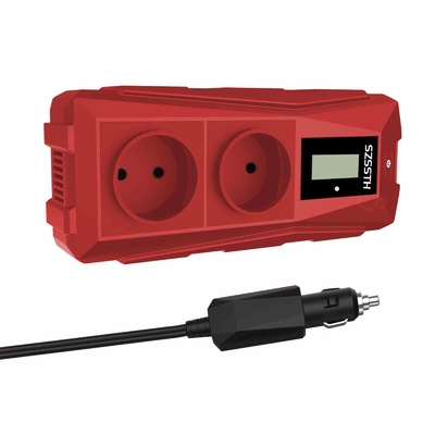 ভালো দাম 300W 12V পিওর সাইন ওয়েভ কার পাওয়ার ইনভার্টার ডুয়াল এসি আউটলেট ২ ইউএসবি পোর্ট ল্যাপটপ/ডিভাইস এর জন্য 167*87*44মিমি ইউএসবি এ টাইপ সি 5V/3A অনলাইন