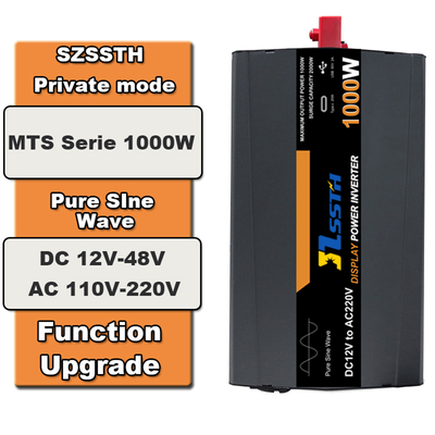 ভালো দাম 1kW খাঁটি সাইন ওয়েভ সোলার ইনভার্টার 12V/24V থেকে 110V/220V 2000W পিক অনলাইন