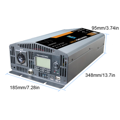 1kW অফ-গ্রিড সোলার ইনভার্টার 12V/24V ডিসি থেকে 110V এসি পিওর সাইন ওয়েভ