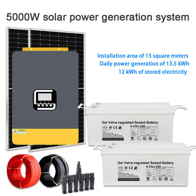 ভালো দাম High Efficiency 5KW Home Solar Power System – Off Grid Hybrid 5000W Panel Kit অনলাইন