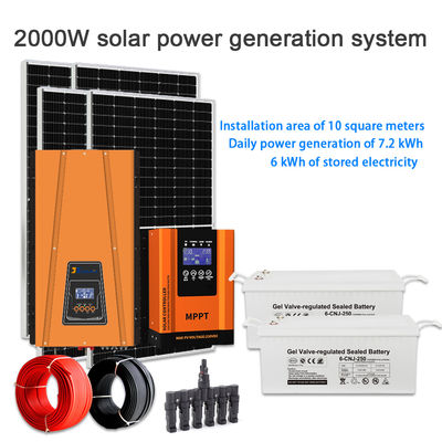ভালো দাম 2KW Complete Off-Grid Solar Kit for Home with Ground Mounting & 48V Battery অনলাইন