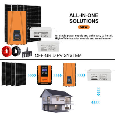 ভালো দাম Power with Peace of Mind: Certified 5KW Off-Grid Solar Kit Featuring Long-Lasting GEL Battery (Meets CE, RHOS, FCC Standards) অনলাইন