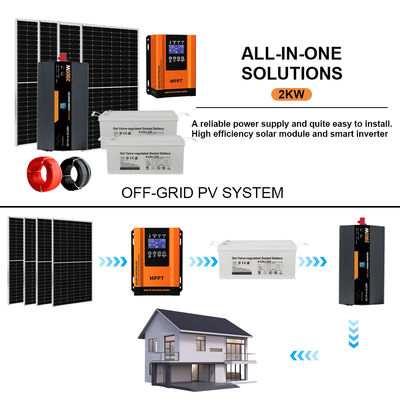ভালো দাম 2KW Complete Off-Grid Solar Kit for Home | Includes Mounting System & Solar Panels অনলাইন