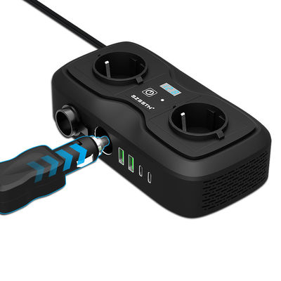 ভালো দাম গাড়ি পাওয়ার ইনভার্টার 200W, 12V থেকে 220V/240V এসি রূপান্তরকারী, গাড়ি চার্জিংয়ের জন্য ডুয়াল এসি আউটলেট এবং ডুয়াল ইউএসবি পোর্ট অনলাইন