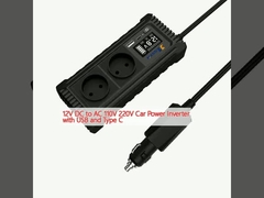 ইউএসবি এবং টাইপ সি সহ 12V ডিসি থেকে এসি 110V 220V গাড়ি পাওয়ার ইনভার্টার